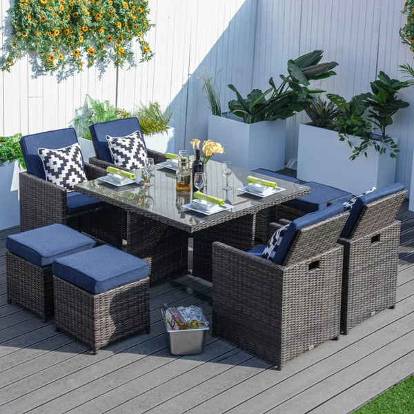 4 Seats Square Outdoor Patio Dining Set